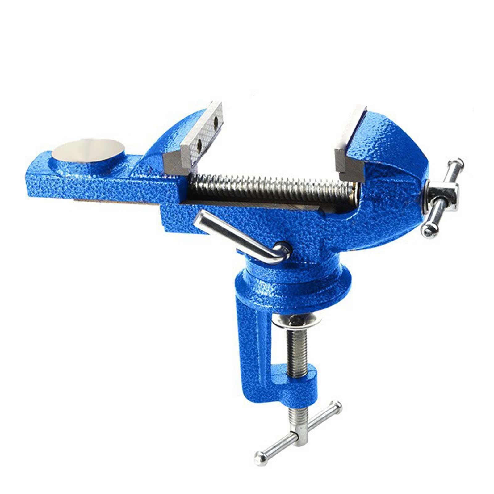 Blue Portable Bench Clamp Vise - Heavy Duty 1500 Lb Strength For All Projects