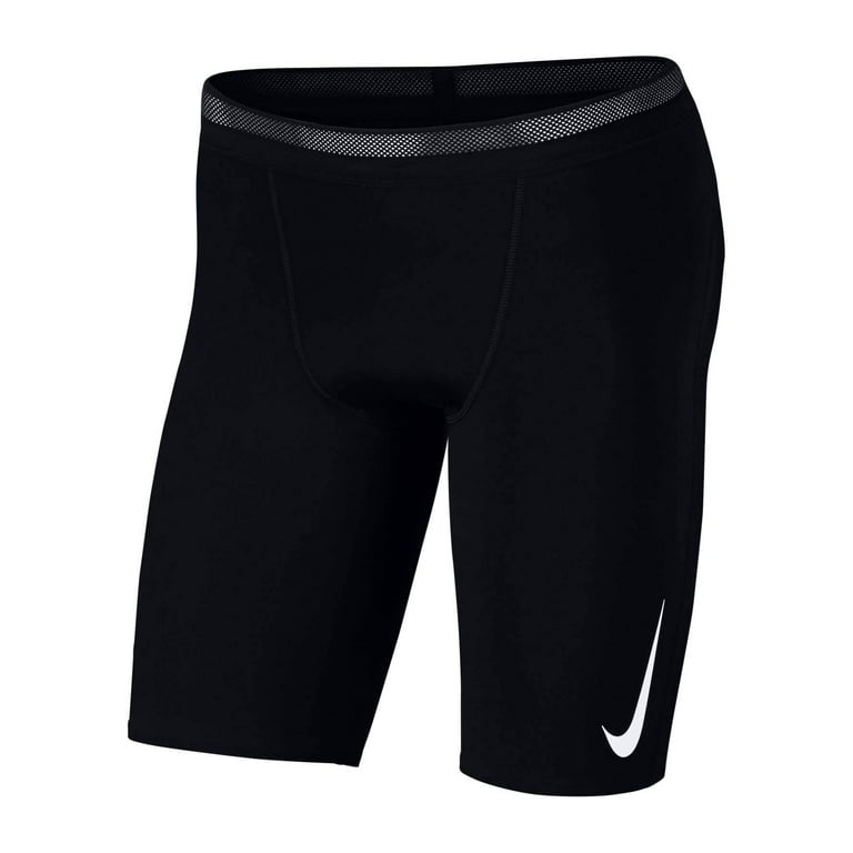 Nike Men's AeroSwift 1/2-Length Running Tights Black/White M