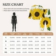 thumbnail image 4 of Yiaed Sunflowers Print Pajamas Women's Long Sleeve Sleepwear Soft Button Down Loungewear Pjs Lounge Set Nightwear Womens Pajama Pants-Large, 4 of 7