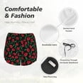 thumbnail image 4 of Bixox Women's Cherry pattern 2 in 1 Running Shorts - Lightweight Athletic Workout Gym Yoga Shorts Liner with Pockets - X-Large, 4 of 7