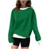 thumbnail image 4 of Admvng Sweatshirt for Women Stripe Casual Printed Round Neck Long Sleeved Top Loose Sweatshirts，Size S-2XL, 4 of 4