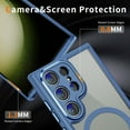 thumbnail image 4 of Ancove for Samsung Galaxy S24 Magnetic Case[Compatible with Mag Safe],Heavy Duty Rugged Clear Back Shockproof Protective Case Cover for Samsung Galaxy S24,Blue, 4 of 9