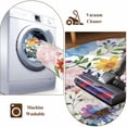 thumbnail image 6 of Botanical Floral Area Rugs 3x5 ft Nature Flower Wild Flower Boho Plant Leaves Washable Rug Non Slip Indoor Carpet Absorbent Floor Mat for Living Room Bedroom Dining Room, 6 of 9