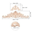 thumbnail image 2 of Uxcell 5packs Wood Appliques Onlays for Furniture, (1pack 30cm and 4packs 9cm Length), 2 of 7