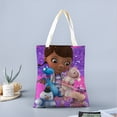 thumbnail image 2 of Doc Mcstuffins-theme canvas Tote Bag for Women Aesthetic Shopping Grocery Reusable Bags with Inner Zipper Women Gift 13.8 x 15.8 inches（35x40cm）, 2 of 6