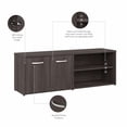 thumbnail image 3 of Studio C Low Storage Cabinet with Doors in Storm Gray - Engineered Wood, 3 of 9