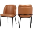 thumbnail image 1 of Jagger Cognac Faux Leather Dining Chair (Set of 2), 1 of 9
