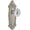 Satin Nickel, variant on Grandeur 814428 Grande Victorian Solid Brass Rose Privacy Door Knob Set - Grey