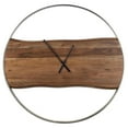 thumbnail image 3 of Signature Design by Ashley Casual Panchali Wall Clock  Brown/Silver Finish, 3 of 4