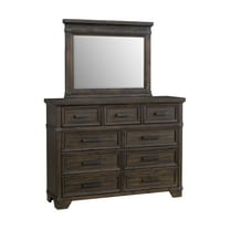 Picket House Furnishings Canyon Ridge Dresser and Mirror Set in Charcoal