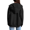 thumbnail image 5 of Zip up Hoodie Women Fall Fashion Y2K Lightweight Sport Jackets Long Sleeve Baggy Oversized Hooded Sweatshirts Black L, 5 of 6