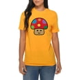 thumbnail image 3 of Big Size Happy Toad Mushroom Graphic Design Deluxe Jersey T-Shirt - Taxi Gold XL, 3 of 4