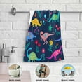 thumbnail image 6 of Coolnut Dinosaur Soft Hand Towels, 2 PcsAbsorbent Bath Towel Decorative Fingertip Towels for Bathroom Gym Spa Hotel Beach Swimming Pool,14.4"x 28.3", 6 of 6