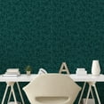 thumbnail image 2 of Ambesonne Lead Print Peel & Stick Wallpaper for Home, Minimalist Forest Leaves, 13"x100", Dark Teal Forest Green, 2 of 5