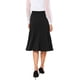 thumbnail image 3 of Faldas acampanadas de cintura alta INSPIRE CHIC para mujeres, falda midi de color sólido de negocios casual de los años 1950, S negro, 3 of 6