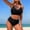Black, variant on Women's Triangle Bikini Set Sexy Halter String Two Piece Swimsuit Brazillian Bathing Suit Cheeky Cute Swimwear Blue for Size XXL