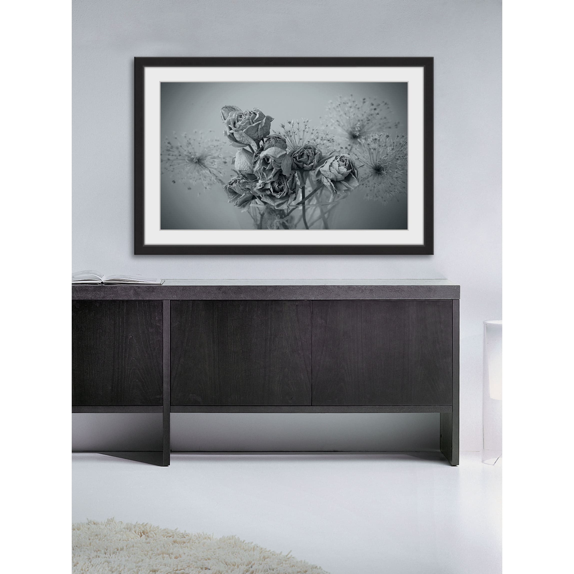 Roses in Slumber Framed Painting Print
