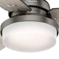 thumbnail image 4 of Hunter 52 inch Indoor Ceiling Fan with LED Light and Remote Control - Standard Mount Ceiling Fan, 3 Blades, For Bedroom, Living Room, or Kitchen - Sentinel 59211, Brushed Slate, 4 of 16