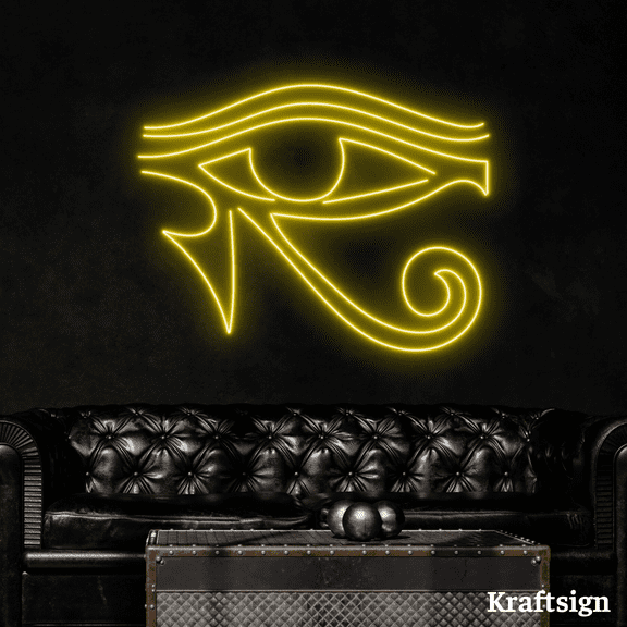 Craftnamesign Eye Of Horus Neon Sign, Bedroom Decor, Eye of Ra LED Sign