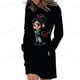 thumbnail image 3 of Vestido de manga larga con estampado de princesas de Disney para mujer, vestido con capucha y bolsillo de canguro, sudaderas con dibujos animados bonitos de otoño para mujer, 3 of 5