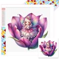 thumbnail image 1 of Kit Arte Hada Flores Con Cuentas Cuadradas Completas 5D DIY 35x35cm Púrpura, 1 of 9