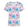 thumbnail image 1 of RKSTN Womens Scrub Tops Short Sleeve V-neck Plus Size Tops Bunny Easter Print Comfortable Soft Working Uniform Tops with Pockets, 1 of 4