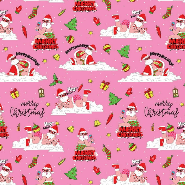 Hearth & Gear Whimsical Wrap Paper With Santa Design For Sheet Pack Ideal For Personal Wrapping And Quick Checkout