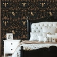 thumbnail image 5 of Whimsical Peel and Stick Wallpaper Intricate Floral Owl Dark Tones Elegant Detailing Wall Mural 23.6in x 9.8ft Self Adhesive Removable Wall Paper Renter Friendly Wallpaper for Kids Bedroom Studio, 5 of 8
