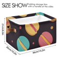 thumbnail image 4 of Macarons Black Storage Bins Baskets With Handles Storage Box Clothes Organizer Organization Toys, 4 of 7