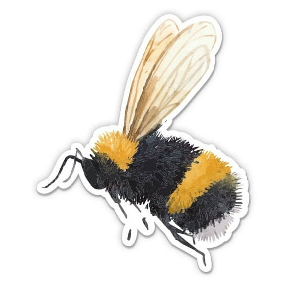 Bumblebee Wings - 3" Vinyl Sticker - For Car Laptop I-Pad Phone Helmet Hard Hat - Waterproof Decal