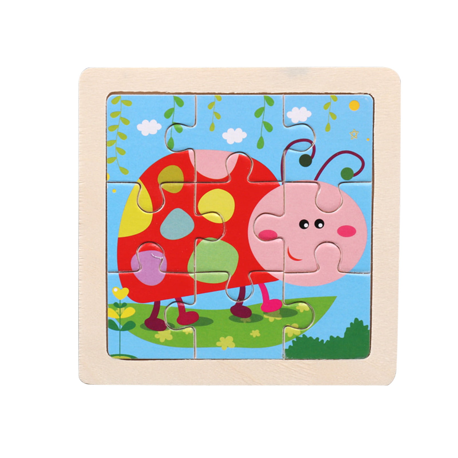 Wooden Puzzle Kids Toy Puzzles Jigsaw Cartoon Animal Early Educational for Child