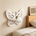 thumbnail image 6 of No Drill Wall Mounted Storage Shelf Adhesive Floating Shelves Bathroom Organizer Kitchen Storage Rack Small Space Wooden Wall Shelf Home Decor Holder Toiletries Cosmetics Display Rack, 6 of 6