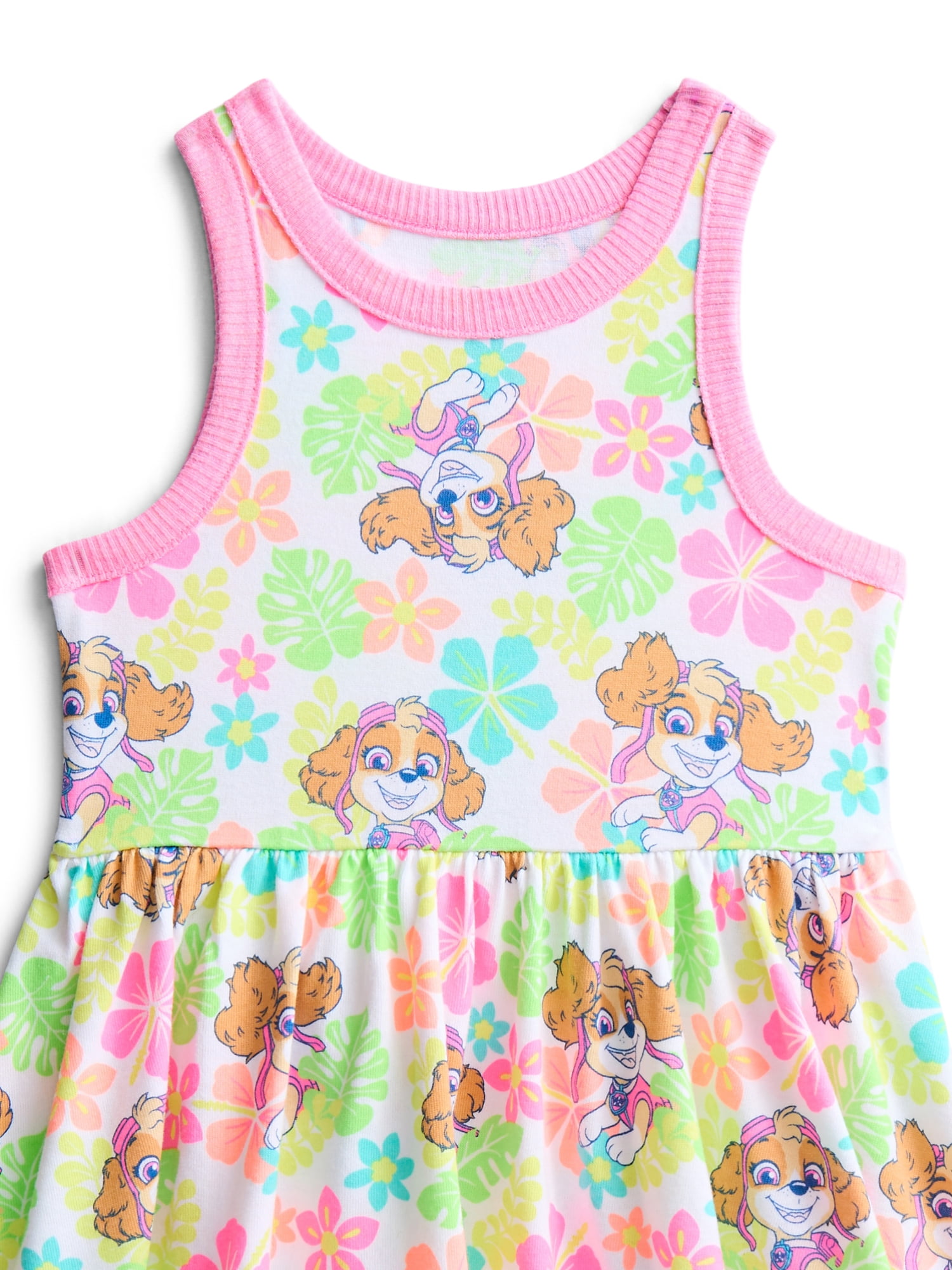 Paw Patrol Toddler Girls Allover Print Graphic Tank Dress, Sizes 12M-5T