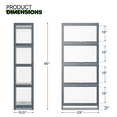 thumbnail image 3 of Magshion 55" 4-Tier Transparent Display Cabinet with Flip Up Door, Curio Cabinet Collection Showcase with Handle, Floor Standing Bookshelf for Living Room Bedroom Home Office, 3 of 11