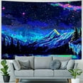 thumbnail image 4 of Creowell  Mountain Tapestry Starry Night Tapestries for Bedroom Aesthetic Moon and Stars Tapastry Wall Hanging Nature Forest Wall Tapestry for Living Room Dorm  40x30inch, 4 of 6