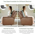 thumbnail image 4 of Corduroy Recliner Chair Cushion with Lumbar Support Pillow Soft Non-Slip 4" Thick Seat Pad Prevent Buttocks & Back Pain in Seniors (Grey, 21" Backrest), 4 of 14