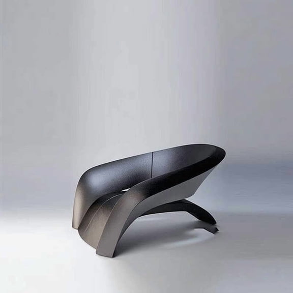 interoknack Modern Sculptural Fiberglass Lounge Chair, Creative Designer Soft Armchair for Living Room, Hotel Lobby, Sales Center