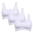 thumbnail image 2 of Sports Bra for Women, Seamless Comfortable Yoga Bra with Pads,White, 2 of 8