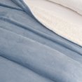 thumbnail image 2 of Great Bay Home Velvet Plush Fleece Reversible Sherpa Warm and Cozy Throw  (50" x 60" Throw, Powder Blue), 2 of 5