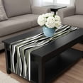 thumbnail image 4 of Sage Green Stripe Table Runner 120 Inches Long, Grey White Geometric Modern Abstract Kitchen Coffee Dining Table Decoration for Home Party Birthday Wedding Home Decor 13x120 Inches, 4 of 8
