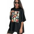 thumbnail image 3 of Plus Size Shirt for Women Black Tops for Women Oversized Short Sleeves Shirt for Women Easter 236 T Shirt Crewneck Shirt for Women 3XL, 3 of 5