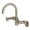 Brushed Nickel, variant on Kingston Brass Concord 8-Inch Adjustable Center Wall Mount Kitchen Faucet, Matte Black
