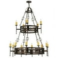 thumbnail image 2 of Meyda Tiffany 145918 Toscano 15 Light 48" Wide Taper Candle Ring Chandelier - Rust /, 2 of 7