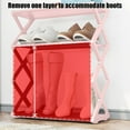 thumbnail image 4 of FcBaudy Shoe Rack, Shoe Rack Organizer Household X Type Shoe Rack Multifunctional Double Steel Tube Assembly Shoe Cabinet Dormitory Shelf p lastic shoe rack, 4 of 6