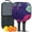 Black-4, variant on Pickleball Paddles Set Of 2, Fiberglass Surface, Tropical Jungle Print, 4 Balls & Bag