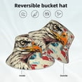 thumbnail image 2 of Salouo Retro American Eagle Print Unisex Bucket Hat, Outdoor Summer Beach Fishing Sun Hat Fun Outdoor Vacation Hat for Men Women Teens,Reversible Double-Side-Wear, 2 of 6