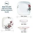 thumbnail image 4 of Corelle Kyoto Leaves 16-Piece Square Glass Dinnerware Set (Service for 4), 4 of 7