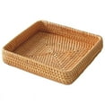 thumbnail image 3 of Rattan Serving Tray,Square Woven Tray Wicker Storage Basket,Square Wicker Baskets for Orga2Xk810, 3 of 6