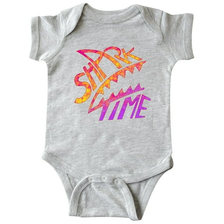 

Inktastic Shark Time- sunset colors Gift Baby Boy or Baby Girl Bodysuit