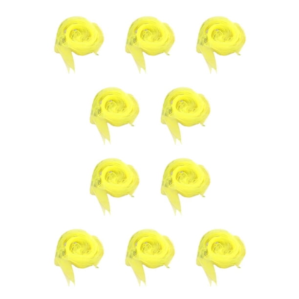 Bufandas cuadradas sweethay Pañuelo De gasa Amarillo brillante 60*60cm 10piezas